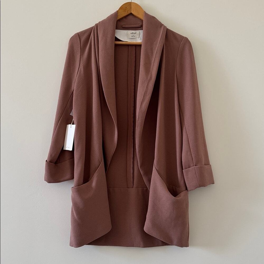 Aritzia Wilfred Chevalier Cascade Blazer Nutmeg Brown Size 6 NWT